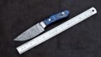 Damascus Skinner Knife — Hand-Forged, Stag Horn Handle, Leather Sheath (RK-419) - Image 2