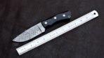Damascus Skinner Knife — Hand-Forged, Micarta Handle, Leather Sheath - Image 2
