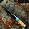 RK-429 Handmade Damascus Skinner Camping Knife Forged Damascus Knives Beautiful Handle Prime Art Best Gift For Him and Her  USA made Knives - Image 4