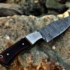 RK-431 Handmade Damascus Skinner Camping Knife Forged Damascus Knives Beautiful Handle Prime Art Best Gift For Him and Her USA made Knives - Image 2