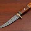 RK-454 Handmade Damascus Skinner Camping Knife Forged Damascus Knives Wood Handle Beautiful Art Best Gift For Him and Her USA made Knives - Image 2