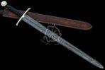 Dagger Sword — Hand-Forged Damascus, Olive Wood Handle, Sheath Included (RK-511) - view 2