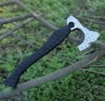 Viking Bearded Axe — Hand-Forged High-Carbon Steel, 19" Overall, Wood Handle, Leather Blade Cover (RK-405) - Image 2