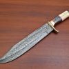 RK-455 Handmade Damascus Hunting Bowie Camping Knife Forged Damascus Knives Wood Handle Beautiful Art Best Gift For Him and Her USA made Knives - Image 8