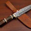 RK-398 Damascus Hunting Bowie Knife, Handmade Fixed Blade Camping Knife, Custom Made knives, Damascus Premium Knives Gifts For Men USA - Image 9