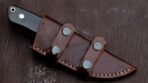 Damascus Skinner Knife — Hand-Forged, Stag Horn Handle, Leather Sheath (RK-417) - view 3