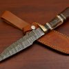 RK-398 Damascus Hunting Bowie Knife, Handmade Fixed Blade Camping Knife, Custom Made knives, Damascus Premium Knives Gifts For Men USA - Image 3