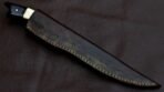 Damascus Fish Fillet Knife — Hand-Forged, Stag Horn Handle, Leather Sheath - view 3