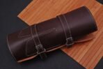 Damascus Chef Knife — Hand-Forged, Buffalo Horn Handle, Leather Sheath (RK-430) - Image 4