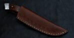 Damascus Skinner Knife — Hand-Forged, Stag Horn Handle, Leather Sheath (RK-410) - Image 4