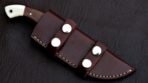 Damascus Skinner Knife — Hand-Forged, Stag Horn Handle, Leather Sheath (RK-416) - Image 4