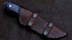 Damascus Skinner Knife — Hand-Forged, Stag Horn Handle, Leather Sheath (RK-419) - Image 4