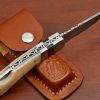 RK-424 Damascus Pocket knife Damascus Folding Knife Hand Forged knife Every Day Carry Knife Back lock Damascus Knives USA Made Gift For Him Gift For Her - Image 4