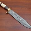 RK-455 Handmade Damascus Hunting Bowie Camping Knife Forged Damascus Knives Wood Handle Beautiful Art Best Gift For Him and Her USA made Knives - Image 3