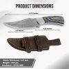 RK-459 Handmade Damascus Skinner Camping Knife Forged Damascus Knives Hard Wood Beautiful Art Best Gift For Him and Her USA made Knives - Image 4