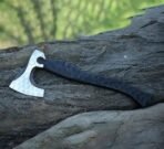 Viking Bearded Axe — Hand-Forged High-Carbon Steel, 19" Overall, Wood Handle, Leather Blade Cover (RK-405) - Image 4