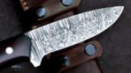 Damascus Skinner Knife — Hand-Forged, Stag Horn Handle, Leather Sheath (RK-418) - Image 5