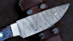 Damascus Skinner Knife — Hand-Forged, Stag Horn Handle, Leather Sheath (RK-419) - Image 5