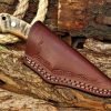 RK-408 BEAUTIFUL CUSTOM HANDMADE DAMASCUS STEEL 7.0" SKINNER KNIFE WITH RAM HORN HANDLE Gift For Her/Him USA Made - Image 4