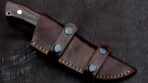 Damascus Skinner Knife — Hand-Forged, Stag Horn Handle, Leather Sheath (RK-418) - Image 4