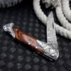 RK-438 Engraved Back Lock Damascus Pocket knife Damascus Folding Knife Hand Forged knife Every Day Carry Knife Damascus Knives USA Made Gift For Him Gift For Her - Image 5