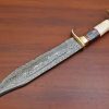 RK-455 Handmade Damascus Hunting Bowie Camping Knife Forged Damascus Knives Wood Handle Beautiful Art Best Gift For Him and Her USA made Knives - Image 4