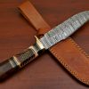 RK-398 Damascus Hunting Bowie Knife, Handmade Fixed Blade Camping Knife, Custom Made knives, Damascus Premium Knives Gifts For Men USA - Image 5