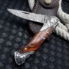RK-438 Engraved Back Lock Damascus Pocket knife Damascus Folding Knife Hand Forged knife Every Day Carry Knife Damascus Knives USA Made Gift For Him Gift For Her - Image 6