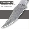 RK-459 Handmade Damascus Skinner Camping Knife Forged Damascus Knives Hard Wood Beautiful Art Best Gift For Him and Her USA made Knives - Image 6