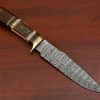 RK-398 Damascus Hunting Bowie Knife, Handmade Fixed Blade Camping Knife, Custom Made knives, Damascus Premium Knives Gifts For Men USA - Image 6