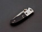 Damascus Folding Pocket Knife — Hand-Forged, 7″ Overall, Leather Sheath - view 7