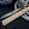 RK-438 Engraved Back Lock Damascus Pocket knife Damascus Folding Knife Hand Forged knife Every Day Carry Knife Damascus Knives USA Made Gift For Him Gift For Her - Image 8