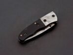 Damascus Folding Pocket Knife — Hand-Forged, 7″ Overall, Leather Sheath - view 8