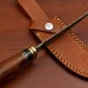 RK-454 Handmade Damascus Skinner Camping Knife Forged Damascus Knives Wood Handle Beautiful Art Best Gift For Him and Her USA made Knives - Image 8