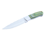 Damascus Skinner Knife — Hand-Forged, Hardwood Handle, Leather Sheath (RK-460) - Image 7