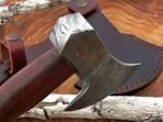 Tomahawk Axe — Hand-Forged Damascus, 20" Overall, Rosewood Handle - Image 5