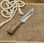 Damascus Tracker Knife — Hand-Forged, Stag Horn Handle, Leather Sheath | Engraving Available (RK-526) - Image 2