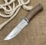 Damascus Tracker Knife — Hand-Forged, Stag Horn Handle, Leather Sheath | Engraving Available (RK-526)