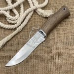 Damascus Tracker Knife — Hand-Forged, Stag Horn Handle, Leather Sheath | Engraving Available (RK-526)