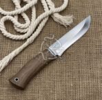 Damascus Tracker Knife — Hand-Forged, Stag Horn Handle, Leather Sheath | Engraving Available (RK-526) - Image 5
