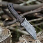 Damascus Bowie Knife — Hand-Forged, 10" Overall, Micarta Handle, Leather Sheath | Engraving Available - Image 8