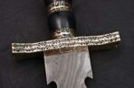 Dagger Sword — Hand-Forged Damascus, Olive Wood Handle, Sheath Included (RK-520) - view 2