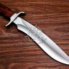 RK-567 Custom Handmade Damascus Hunting Bowie Knife Camping Knife Beautiful Wood Handle Knife Gift For Him Gift For Her USA Made - Image 3