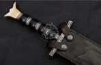 Dagger Sword — Hand-Forged Damascus, Olive Wood Handle, Sheath Included (RK-520) - view 3