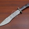 RK-550 Custom Handmade Damascus Hunting Camping Bowie Knife Best Quality Knife Gift For Him Gift For Her USA Made with Beautiful Camel Bone Handle - Image 4