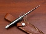 D2 Steel Skinner Knife — Hand-Forged, Pakka Wood Handle, Leather Sheath - Image 5