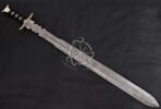Dagger Sword — Hand-Forged Damascus, Olive Wood Handle, Sheath Included (RK-520) - view 4
