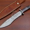 RK-550 Custom Handmade Damascus Hunting Camping Bowie Knife Best Quality Knife Gift For Him Gift For Her USA Made with Beautiful Camel Bone Handle - Image 9