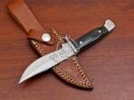 D2 Steel Skinner Knife — Hand-Forged, Pakka Wood Handle, Leather Sheath - Image 7