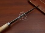 Damascus Bowie Knife — Hand-Forged, Bone Handle, Leather Sheath (RK-552) - Image 7